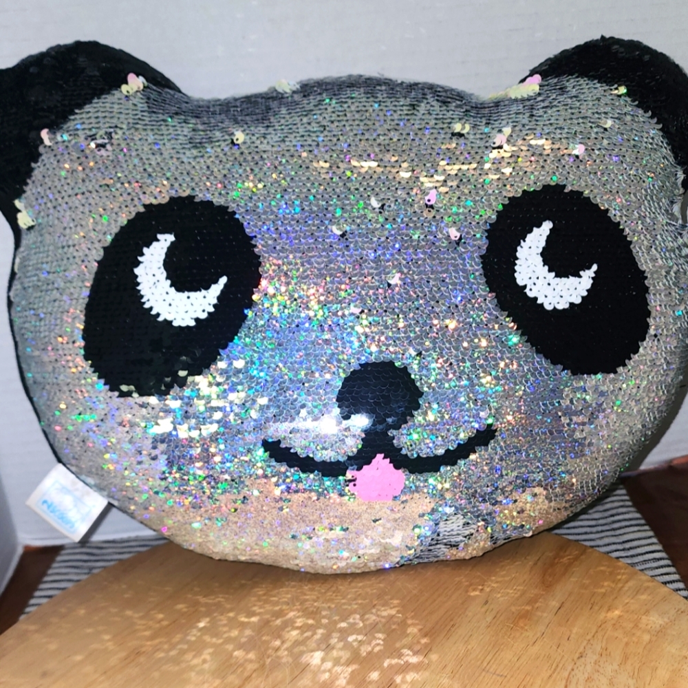 Kids 2Scoops Panda Sequined Pillow